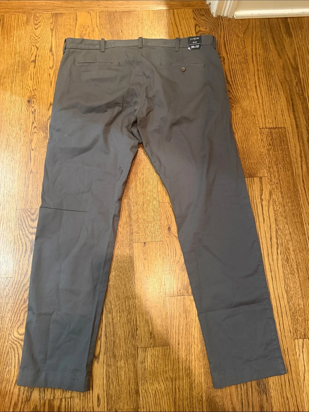 J. Crew Men's Gray Chino Pants - Straight Fit slim cotton